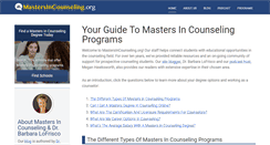 Desktop Screenshot of mastersincounseling.org