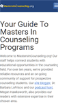 Mobile Screenshot of mastersincounseling.org